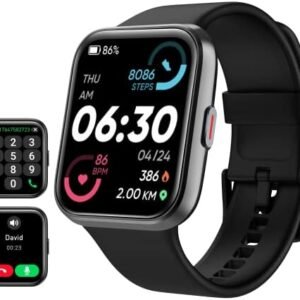 Smart Watch for Men Android & iPhone, Alexa Built-in, 1.8" Touch Screen Fitness Tracker with Answer/Make Calls, IP68 Waterproof Heart Rate/Sleep/SpO2 Monitor, Pedometer, 100+ Sport Modes