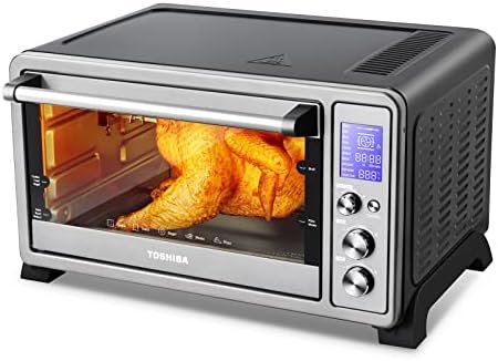 TOSHIBA AC25CEW-SS Large 6-Slice Convection Toaster Oven Countertop, 10-In-One with Toast, Pizza and Rotisserie, 1500W, Stainless Steel, Includes 6 Accessories - Image 2