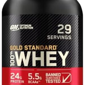Optimum Nutrition Gold Standard 100% Whey Protein Powder, Vanilla Ice Cream, 2 Pound (Packaging May Vary)