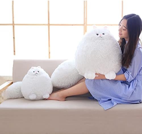 Winsterch Stuffed Animal Plushie Cat Stuffed Animal,Cute Soft Plush Cat Animals,White Stuffed Cat, Birthday Christmas for Kids,Boys,Girls,Fat Cat Stuffed Toy (White, 10 Inches) - Image 6