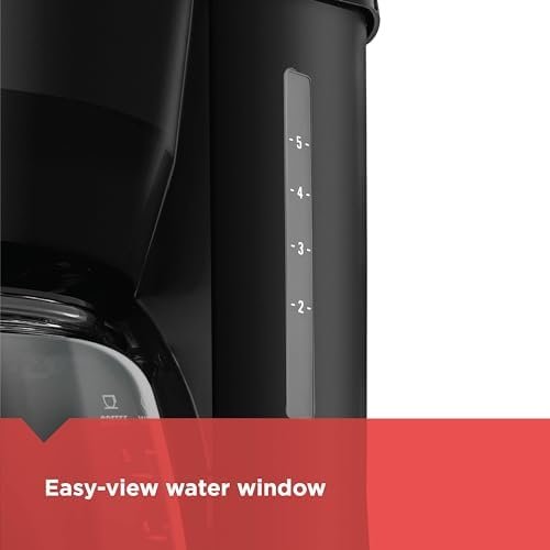 BLACK+DECKER 5-Cup Coffeemaker, Black, DCM600B - Image 6