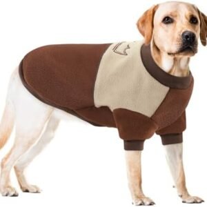 Dog Sweaters for Extra-Large Dogs, Warm Male Dog Cat Sweatshirts, Pet Outfits, Cold Weather Coat Pet Clothes for Small Medium Large Dogs Cats Coffee XL