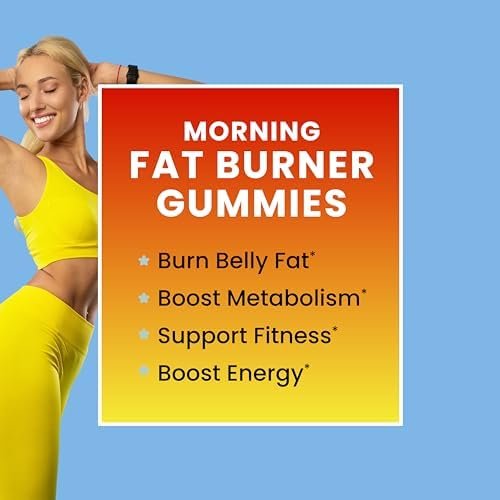 Morning Fat Burner Gummies for Weight Loss for Women & Men | Thermogenic Belly Fat Burner with Green Tea, Garcinia, Green Coffee Bean & More | Appetite Suppressant & Metabolism Booster | 60 Gummies - Image 2