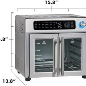 Emeril Lagasse 26 QT Extra Large Air Fryer, Convection Toaster Oven with French Doors, Stainless Steel
