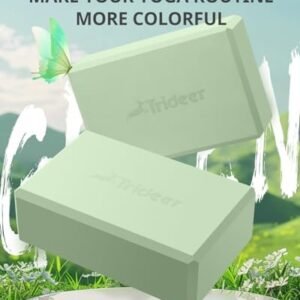 Trideer Yoga Block, Soft Non-Slip Surface Premium Foam Blocks, Supportive, Lightweight, Odor Resistant, Yoga Accessories for Pilates Meditation General Fitness Stretching Toning