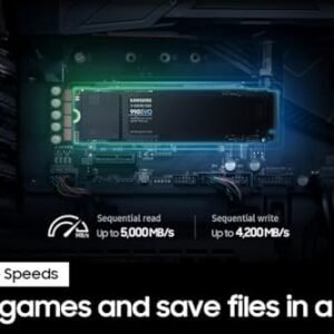 SAMSUNG 990 EVO SSD 2TB, PCIe Gen 4×4, Gen 5×2 M.2 2280 NVMe Internal Solid State Drive, Speeds Up to 5,000MB/s, Upgrade Storage for PC Computer, Laptop, MZ-V9E2T0B/AM, Black