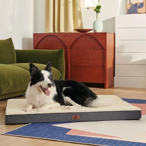 Bedsure Dog Bed for Large Dogs - Big Orthopedic Dog Bed with Removable Washable Cover, Egg Crate Foam Pet Bed Mat, Suitable for Dogs Up to 65 lbs - Image 7