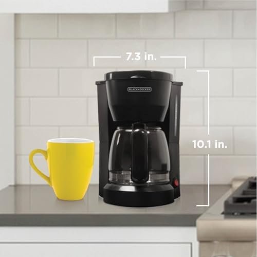 BLACK+DECKER 5-Cup Coffeemaker, Black, DCM600B - Image 7