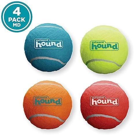 Outward Hound Squeaker Ballz Fetch Dog Toy, Medium - 4 Pack - Image 6