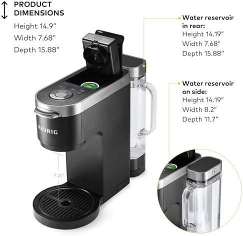 Keurig K-Duo Plus Single Serve & Carafe Coffee Maker, Multi-Position 60oz Removable Reservoir, Programmable Auto Brew Carafe, Black - Image 4