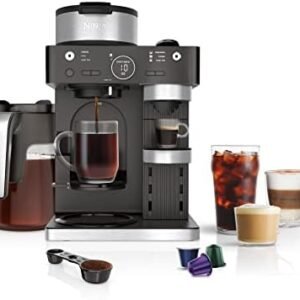 Ninja Espresso & Coffee Maker & Barista System, 3 Espresso Brew Styles, Single-Serve Coffee & Nespresso Capsule Compatible, Built-in Frother, Espresso, Cappuccino & Latte Maker, Black, CFN601