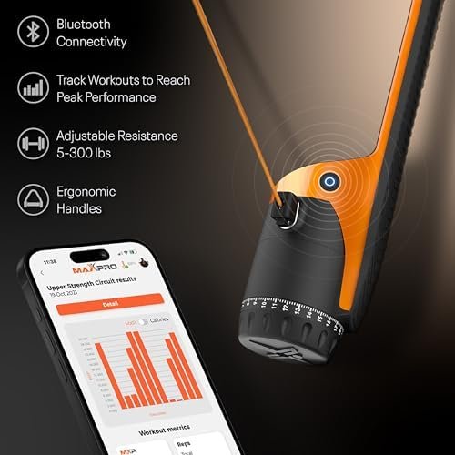 MAXPRO Fitness: Cable Home Gym | As Seen on Shark Tank | Versatile, Portable, Bluetooth Connected | Strength, HIIT, Cardio, Plyometric, Powerful 5-300lbs Resistance - Image 3