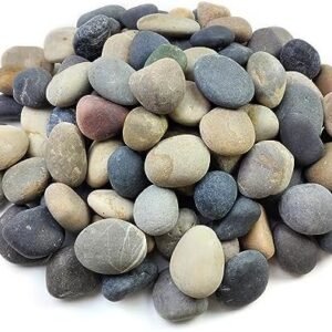 20 lbs Natural Unpolished Bulk Rocks Mexican Beach Pebbles, 2-3 Inch Decorative River Rocks for Landscaping Garden Paving Plant Rocks Crafting Walkways and Outdoor Decorative Stone