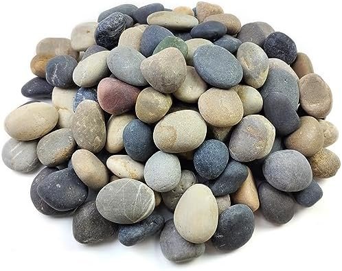 20 lbs Natural Unpolished Bulk Rocks Mexican Beach Pebbles, 2-3 Inch Decorative River Rocks for Landscaping Garden Paving Plant Rocks Crafting Walkways and Outdoor Decorative Stone