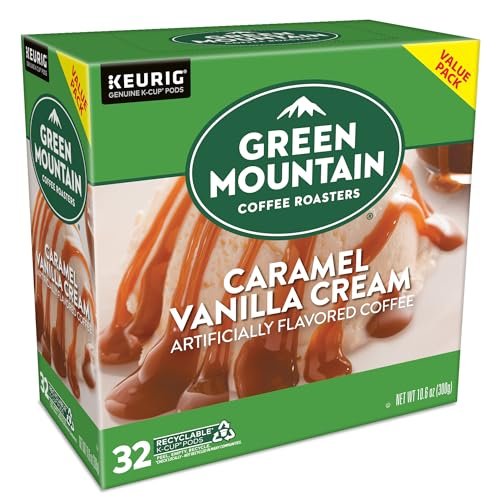 Green Mountain Coffee Roasters Caramel Vanilla Cream, Single-Serve Keurig K-Cup Pods, Flavored Light Roast Coffee Pods, 32 Count - Image 13