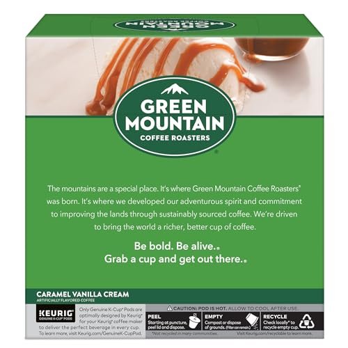 Green Mountain Coffee Roasters Caramel Vanilla Cream, Single-Serve Keurig K-Cup Pods, Flavored Light Roast Coffee Pods, 32 Count - Image 15