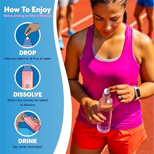Nuun Sport Electrolyte Tablets - Dissolvable in Water, Mixed Citrus Berry Flavors, 5 Essential Electrolytes for Hydration, 1g Sugar Drink Mix, Vegan, Non-GMO, 4 Pack (40 Total Servings) - Image 6