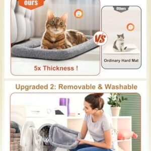 Morpilot Cat Carrier – Soft Sided Cat Carrier Large for Big Medium Cats and Puppy up to 15lbs, Pet Carrier with Safety Zippers, Foldable Bowl, Airline Approved Large Cat Carrier – Dark Gray