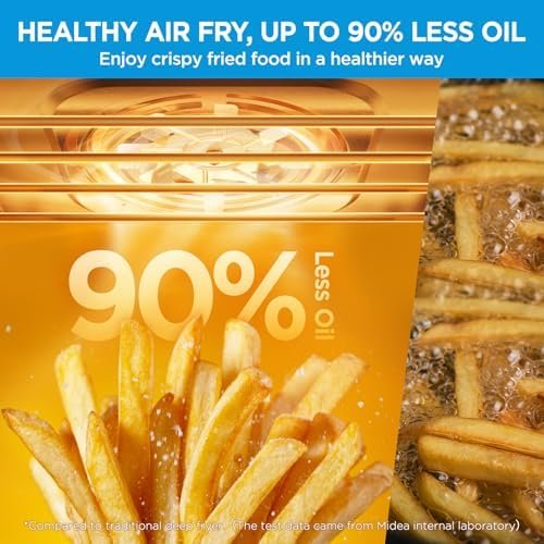 Midea Flexify French Door Toaster Oven Air Fryer Combo, 26.4 QT, Extra Large Air Fryer Countertop Oven 10-in-1 Combo, 25% Faster Cooking and 90% Less Oil, Stainless Steel - Image 6