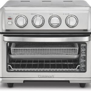 Cuisinart Air Fryer + Convection Toaster Oven, 8-1 Oven with Bake, Grill, Broil & Warm Options, Stainless Steel, TOA-70
