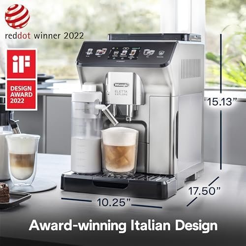 De'Longhi Eletta Explore Espresso Machine with Cold Brew, Automatic Hot & Cold Milk Frother for 50+ One Touch Recipes, Built-in Grinder, ECAM45086S - Image 10