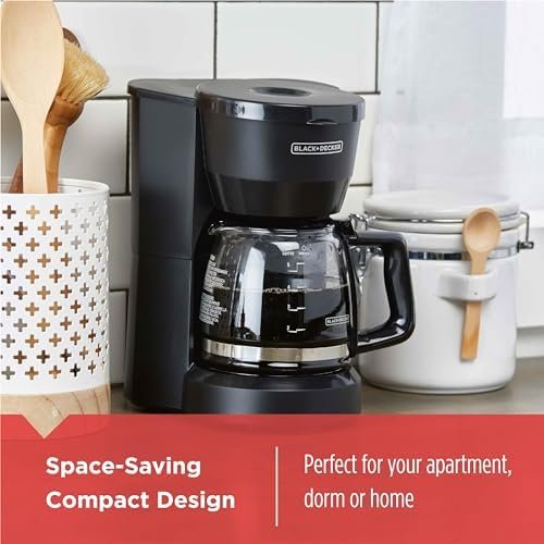 BLACK+DECKER 5-Cup Coffeemaker, Black, DCM600B - Image 3