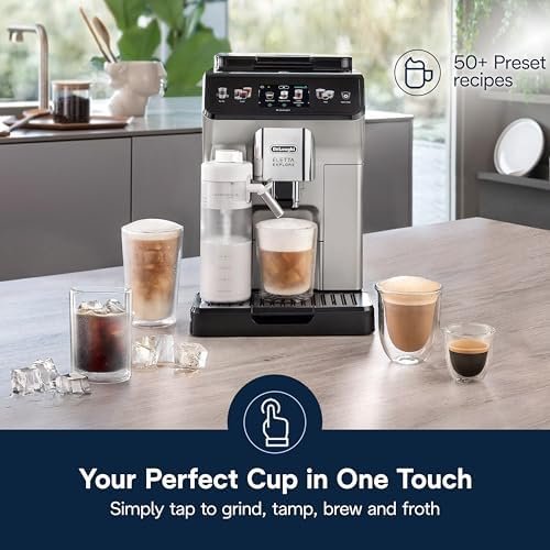 De'Longhi Eletta Explore Espresso Machine with Cold Brew, Automatic Hot & Cold Milk Frother for 50+ One Touch Recipes, Built-in Grinder, ECAM45086S - Image 3