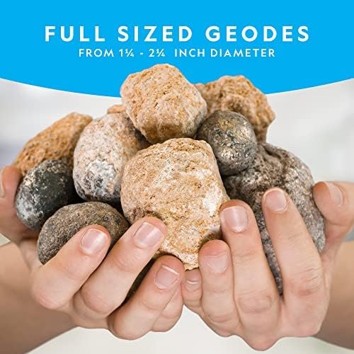 NATIONAL GEOGRAPHIC Break Open 10 Premium Geodes – Includes Goggles and 2 Display Stands - Great STEM Science Kit, Geology Gift for Kids, Break Your Own Geodes with Crystals, Toys for Boys and Girls - Image 5