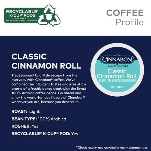 Cinnabon Classic Cinnamon Roll Keurig Single-Serve K-Cup Pods, Light Roast Coffee, 48 Count - Image 2