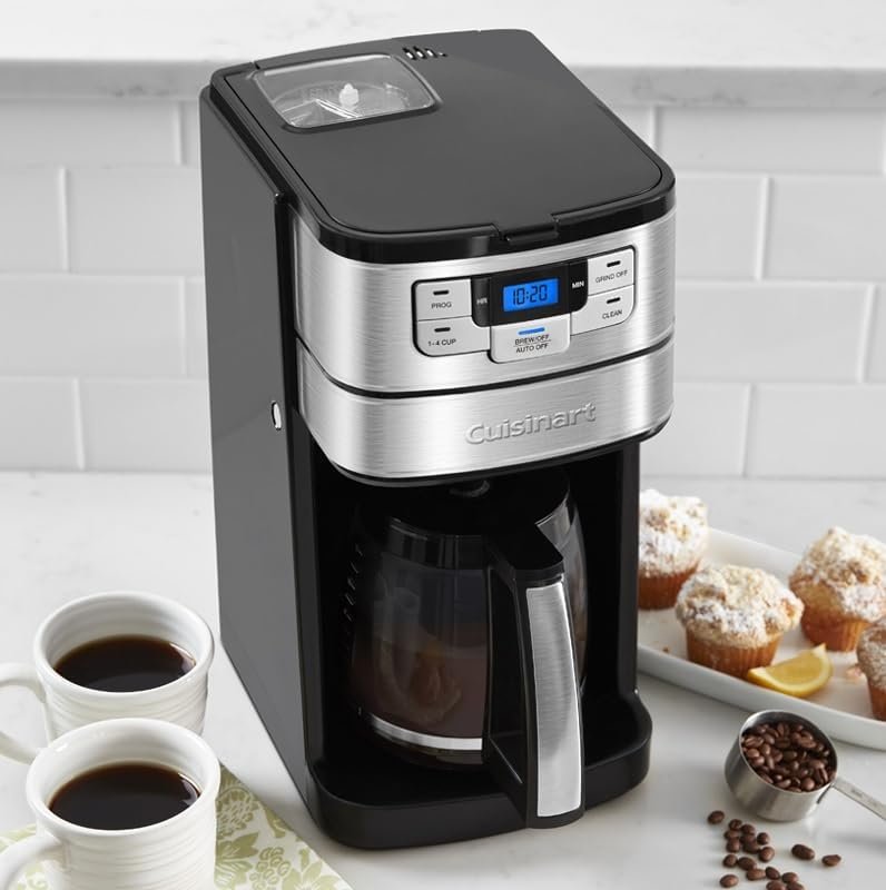 Cuisinart DGB-400 Automatic Grind and Brew 12-Cup Coffeemaker with 1-4 Cup Setting and Auto-Shutoff, Black/Stainless Steel - Image 5