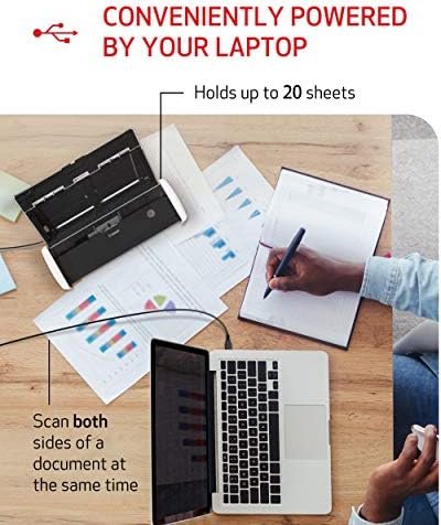 Canon imageFORMULA R10 Portable Document Scanner, 2-Sided Scanning with 20 Page Feeder, Easy Setup for Home or Office, Includes Software, (4861C001) - Image 4