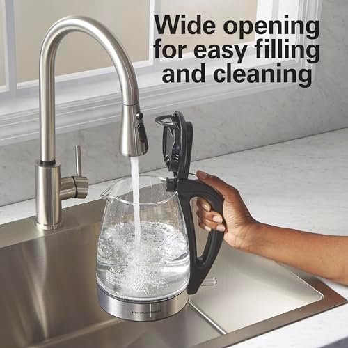 Hamilton Beach 1.7L Electric Kettle, Water Boiler & Heater, LED Indicator, Built-In Mesh Filter, Auto-Shutoff & Boil-Dry Protection, Cordless Serving, Clear Glass (40864) - Image 7