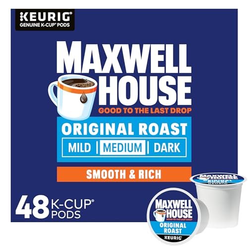 Maxwell House Original Roast Medium Roast K-Cup Coffee Pods, 48 ct. Box