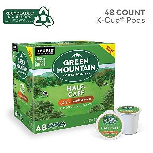 Green Mountain Coffee Roasters Half Caff, Single-Serve Keurig K-Cup Pods, Medium Roast Coffee Pods, 48 Count - Image 2