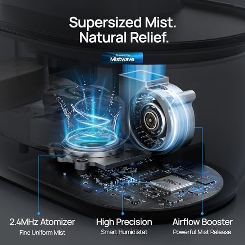 Dreo Smart Humidifiers for Bedroom, Top Fill 4L Cool Mist Humidifier with Nightlight, 32H Runtime, Touch/APP/Voice Control, Quiet Ultrasonic Humidifiers for Large Room, Home, Baby, Plants, Office - Image 6