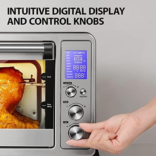 TOSHIBA AC25CEW-SS Large 6-Slice Convection Toaster Oven Countertop, 10-In-One with Toast, Pizza and Rotisserie, 1500W, Stainless Steel, Includes 6 Accessories - Image 7