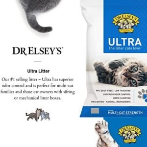 Dr. Elsey’s Premium Clumping Cat Litter – Ultra – 99.9% Dust-Free, Low Tracking, Hard Clumping, Superior Odor Control, Unscented & Natural Ingredients