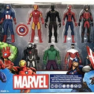 Marvel Avengers Action Figures - Iron Man, Hulk, Black Panther, Captain America, Spider Man, Ant Man, War Machine & Falcon! (8)