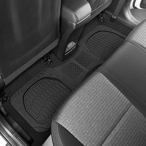 Motor Trend FlexTough Floor Mats for Cars, Deep Dish All-Weather Mats, Waterproof Trim-To Fit Automotive Floor Mats for Cars Trucks SUV, Universal Floor Liner Car Accessories, Black, Full Set - Image 8