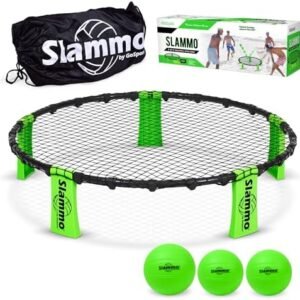 GoSports Slammo Game Set (Includes 3 Balls, Carrying Case and Rules) - Outdoor Lawn, Beach & Tailgating Roundnet Game for Kids, Teens & Adults