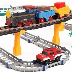 Toddler Train Set Toy, Electric Train Track Playset for 3 4 5 Years Old Kids, Boys and Girls