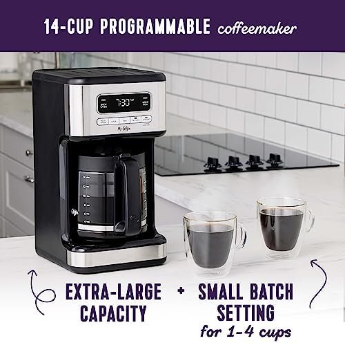 Mr. Coffee 14 Cup Programmable Coffee Maker, Stainless Steel - Image 2