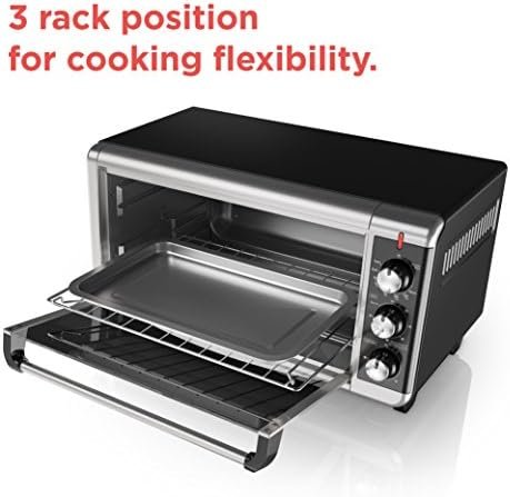 BLACK+DECKER 8-Slice Extra Wide Convection Toaster Oven, Fits 9"x13" Oven Pans and 12" Pizza, Bake, Toast, Broil, and Keep Warm Functions, Countertop Compact Design with Stainless Steel Finish - Image 9