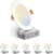 Amico 6 Pack 6 Inch 5CCT Ultra-Thin LED Recessed Ceiling Light with Junction Box, 2700K/3000K/3500K/4000K/5000K Selectable, 12W Eqv 110W 1050LM Brightness Dimmable Canless Wafer Downlight, ETL & FCC