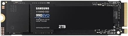 SAMSUNG 990 EVO SSD 2TB, PCIe Gen 4×4, Gen 5×2 M.2 2280 NVMe Internal Solid State Drive, Speeds Up to 5,000MB/s, Upgrade Storage for PC Computer, Laptop, MZ-V9E2T0B/AM, Black