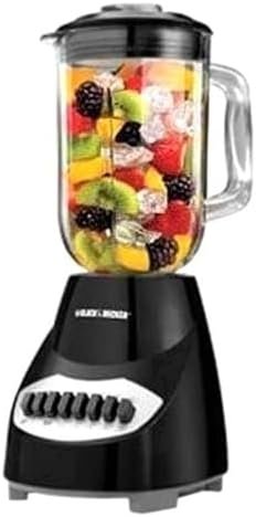 BLACK+DECKER 10-Speed Countertop Blender, BL2010BP, 6-Cup Plastic Jar, Dishwasher-Safe, Stainless Steel, Suction Feet