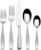 Mikasa, Satin Loft Flatware Service for 12, 65 Piece Set, 18/10 Stainless Steel, Silverware Set with Serving Utensils