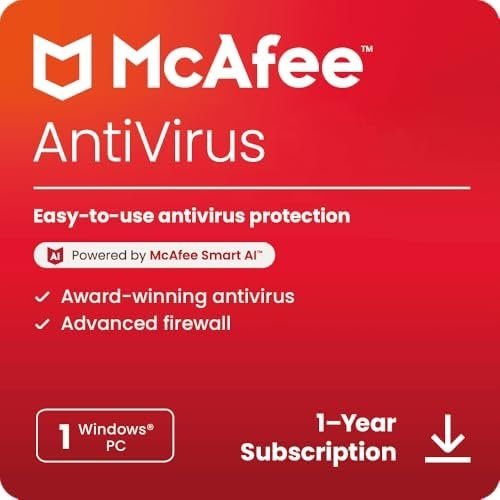 McAfee AntiVirus 2025 Ready | Real-Time PC Protection from New and Evolving Threats | Download