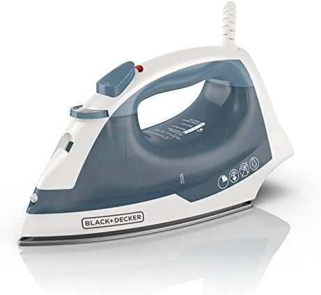 BLACK+DECKER Easy Steam Compact Iron for Clothes, Automatic Shutoff, Nonstick Plate, Light Weight, 1200 Watts