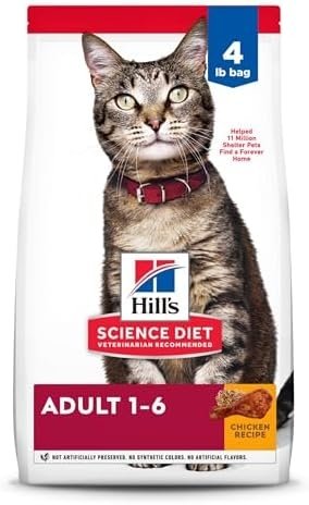 Hill’s Science Diet Adult Chicken Recipe Dry Cat Food 4 lbs.